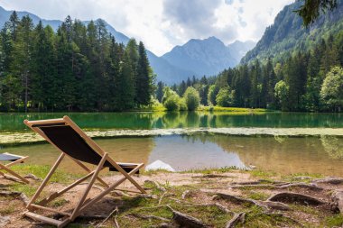 Slovenya 'nın Jezersko kentindeki Plansar Gölü