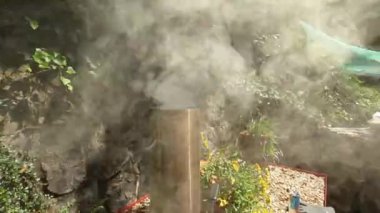 Pizza fırınında yangın