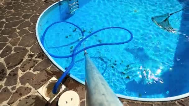 Fundo da piscina de limpeza — Vídeo de Stock