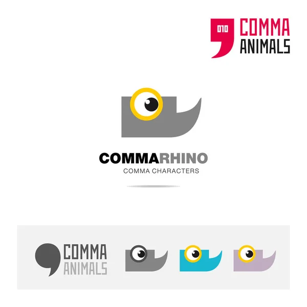 Nashorn Konzept Icon Set Und Moderne Markenidentität Logo Vorlage Und — Stockvektor