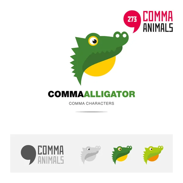 Alligator Dierlijke Concept Pictogrammenset Moderne Merk Identiteit Logo Sjabloon App — Stockvector