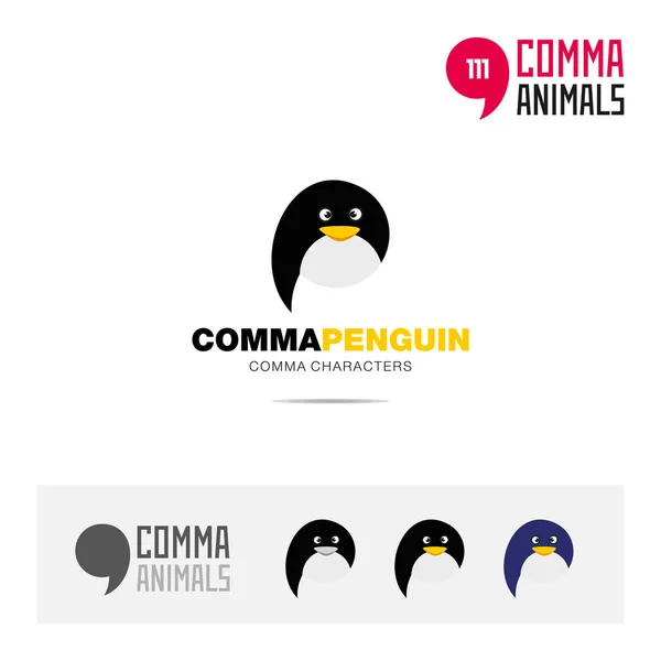 Conjunto Ícones Conceito Animal Pinguim Modelo Logotipo Identidade Marca Moderna Ilustrações De Stock Royalty-Free