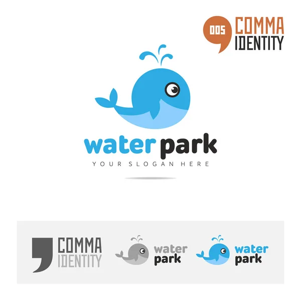 Vatten Park Pool Företaget Logotyp Mall Affärsidé — Stock vektor