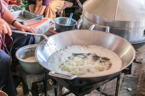 Plátano Casero Rodajas Fritas Con Llamada Sésamo Kluay Tod Una — Foto de Stock