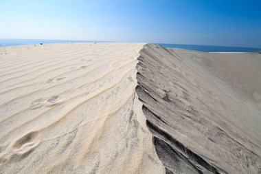 White desert sand dunes in Phan ri cua, Vietnam which is a less known tourist destination  clipart