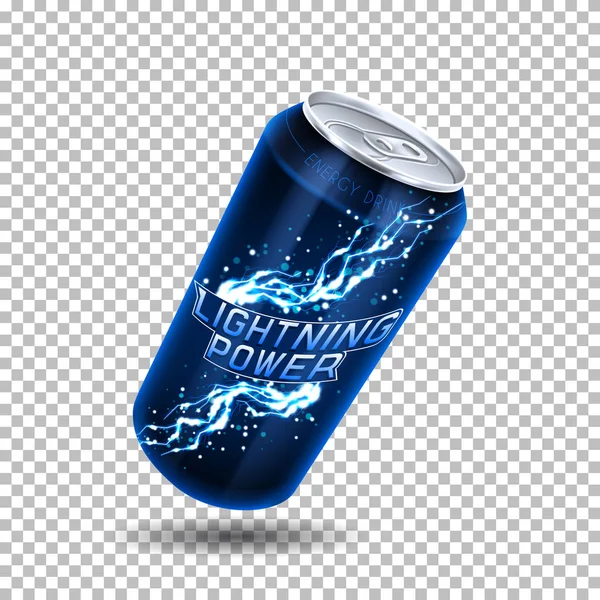Energy drink can template — Stock Vector