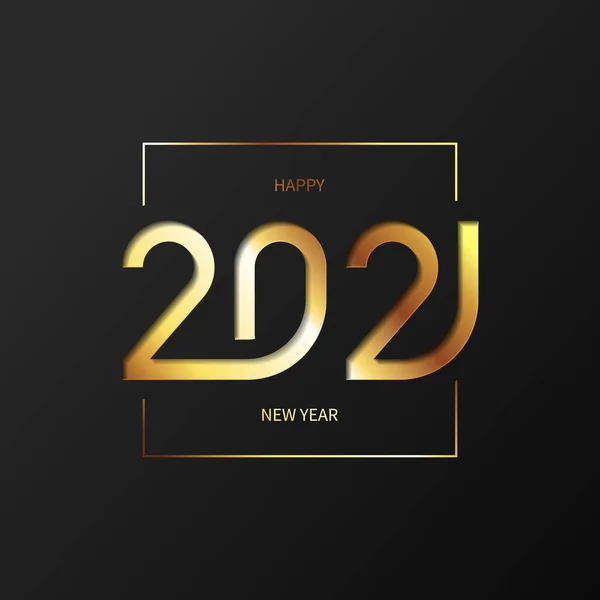 2021 Boldog Évet Szimbólum Design Vektor Illusztráció Arany Ünnep Címke — Stock Vector