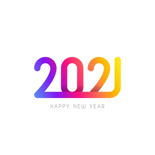 2021 Heureuse Nouvelle Année Signe Design Illustration Vectorielle Avec Étiquette — Image vectorielle