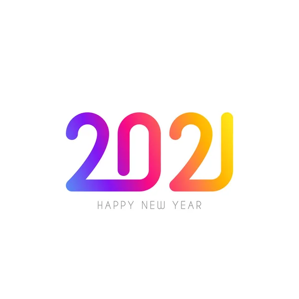 2021 Boldog Évet Jel Design Vektor Illusztráció Színes Ünnep Címke — Stock Vector
