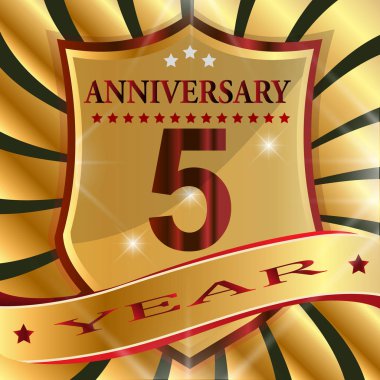 Etiket, Dekorasyon, töreni, yıldönümü, vektör, işaret, sembol, kutlama, simge, doğum günü.  