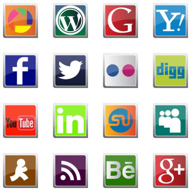 Medya, simgeler, set, sosyal, simge, siyah, öğeleri, facebook, iletişim, instagram.