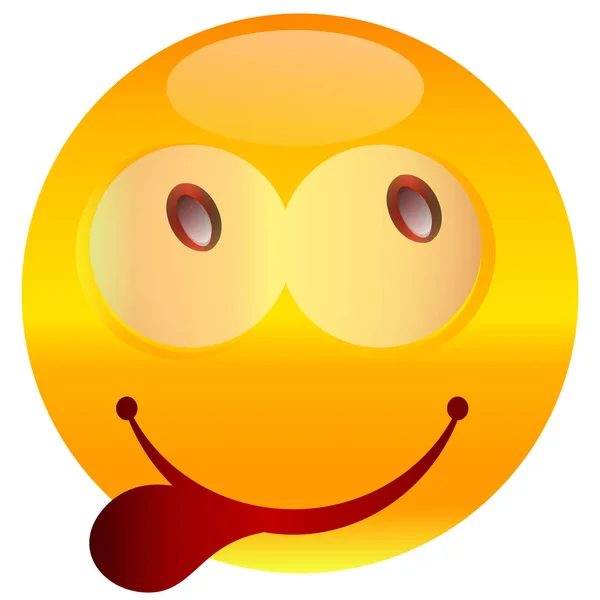 Arc Smiley Ikon Mosoly Vektor Emoji Sárga Érzelem Ember Mint — Stock Vector