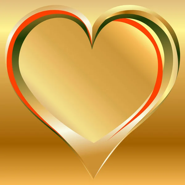 Cuore Amore Forma Rosso Simbolo Giorno Disegno Valentino Romanticismo Isolato — Vettoriale Stock