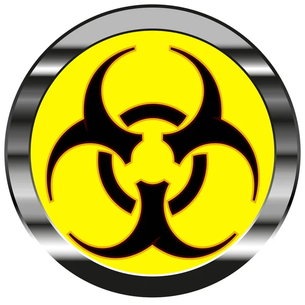 Предупреждение Предупреждение Опасность Опасная Икона Изолированная Ядерная Радиационная Радиоактивная Знак — стоковый вектор