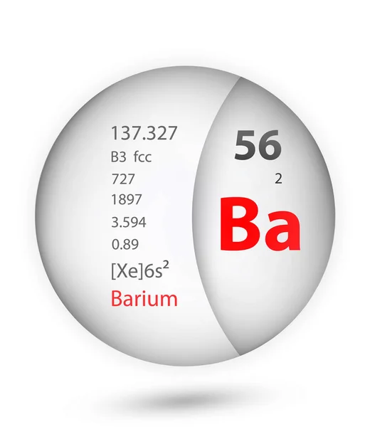 Barium Pictogram Badge Stijl Periodic Table Pictogram Van Het Element — Stockvector