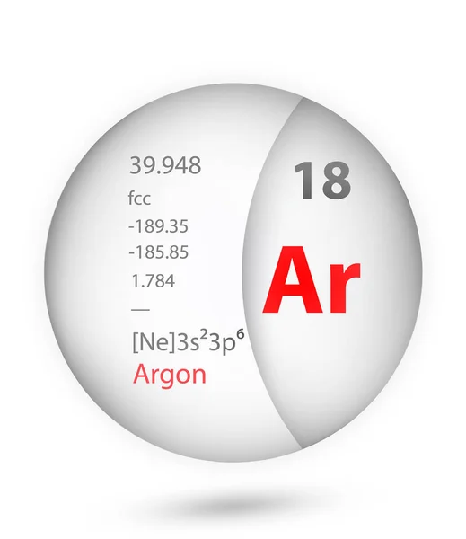 Argon Pictogram Badge Stijl Periodic Table Pictogram Van Het Argon — Stockvector