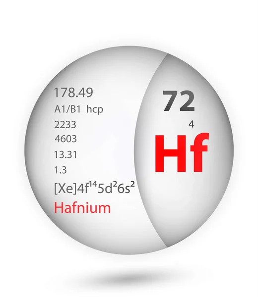 Hafnium Badge Stijl Pictogram Pictogram Van Hafnium Het Periodiek Element — Stockvector