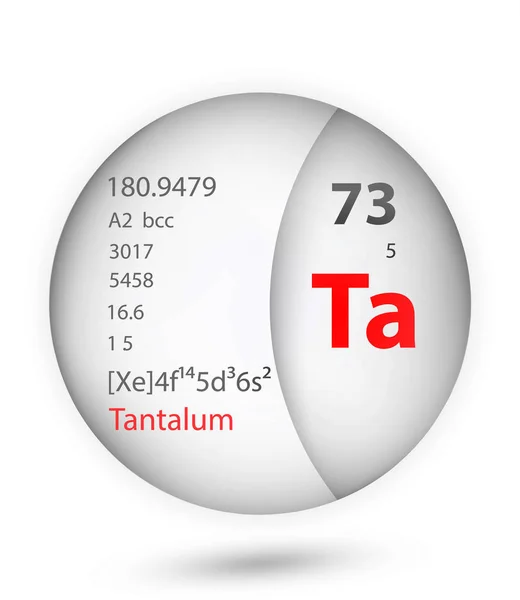 Ταντάλιο Εικονίδιο Στο Διακριτικό Στυλ Περιοδικός Πίνακας Στοιχείο Ταντάλιο Εικονίδιο — Διανυσματικό Αρχείο