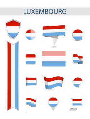 Lüksemburg bayrağı koleksiyonu