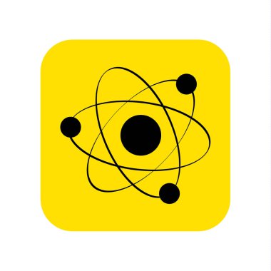 Atom simge vektör. Vektör çizim.