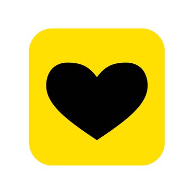 Kalp simge vektör. Vektör çizim.