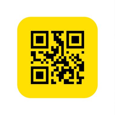QR kod simge vektör. Vektör çizim.