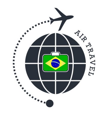 Brezilya Hava yolculuğu. Vektör çizim.