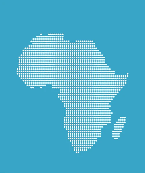 Noktalı Afrika harita illüstrasyon. Vektör.