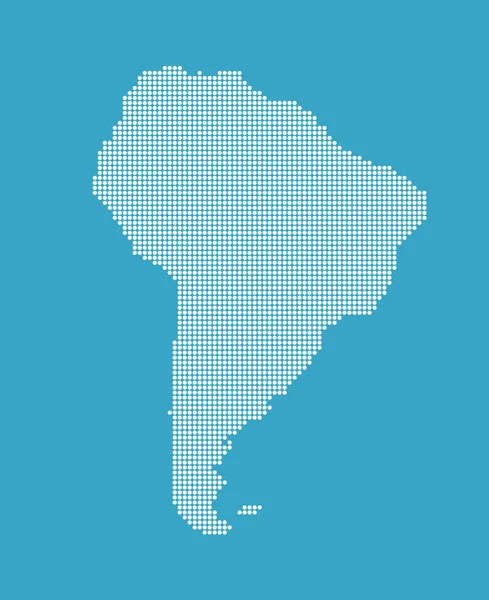 Dotted South America Map Illustration Inglés Vector — Vector de stock