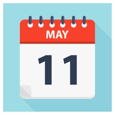 11 Mayıs - takvim simgesini - takvim tasarım şablonu