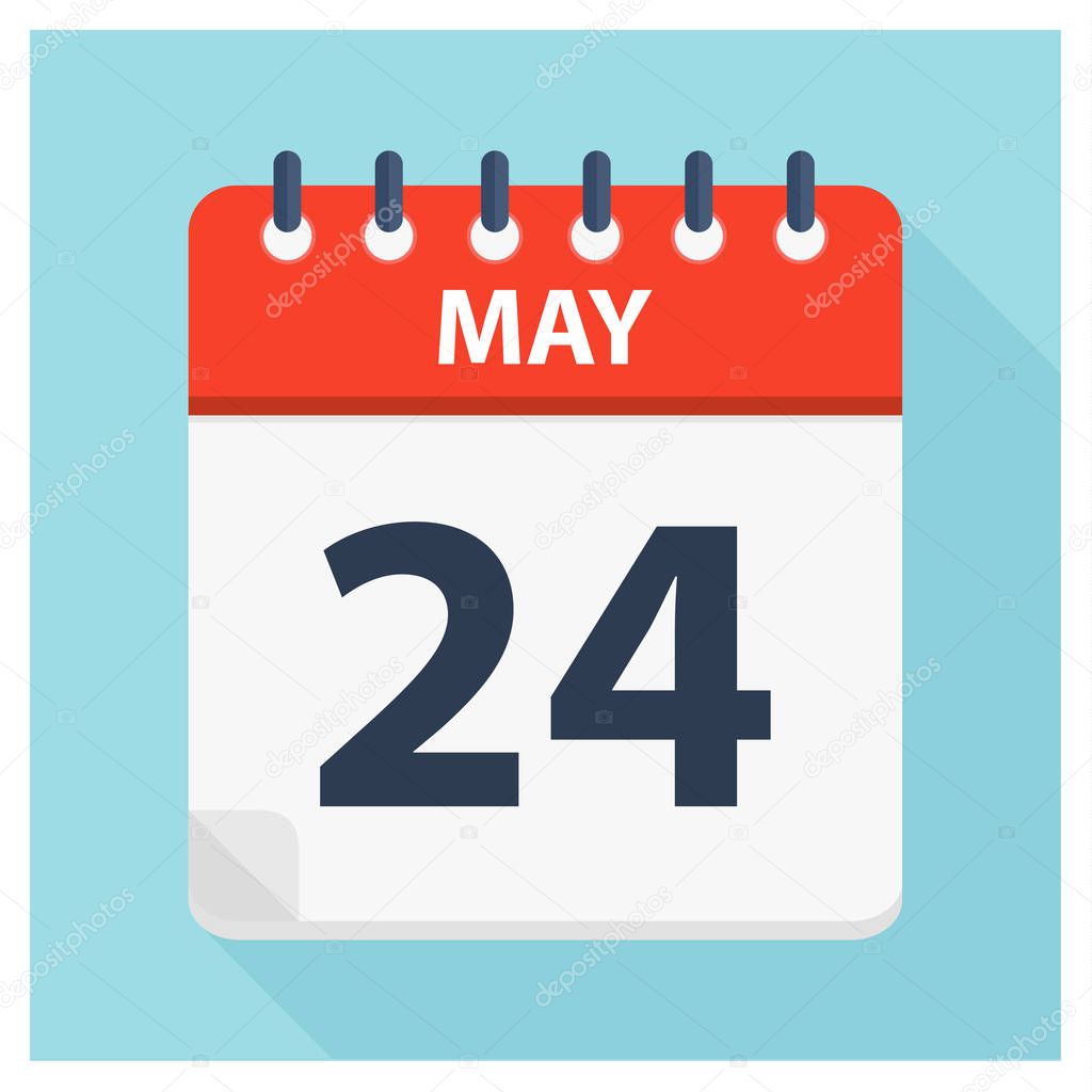 May 24 - Calendar Icon - Calendar design template