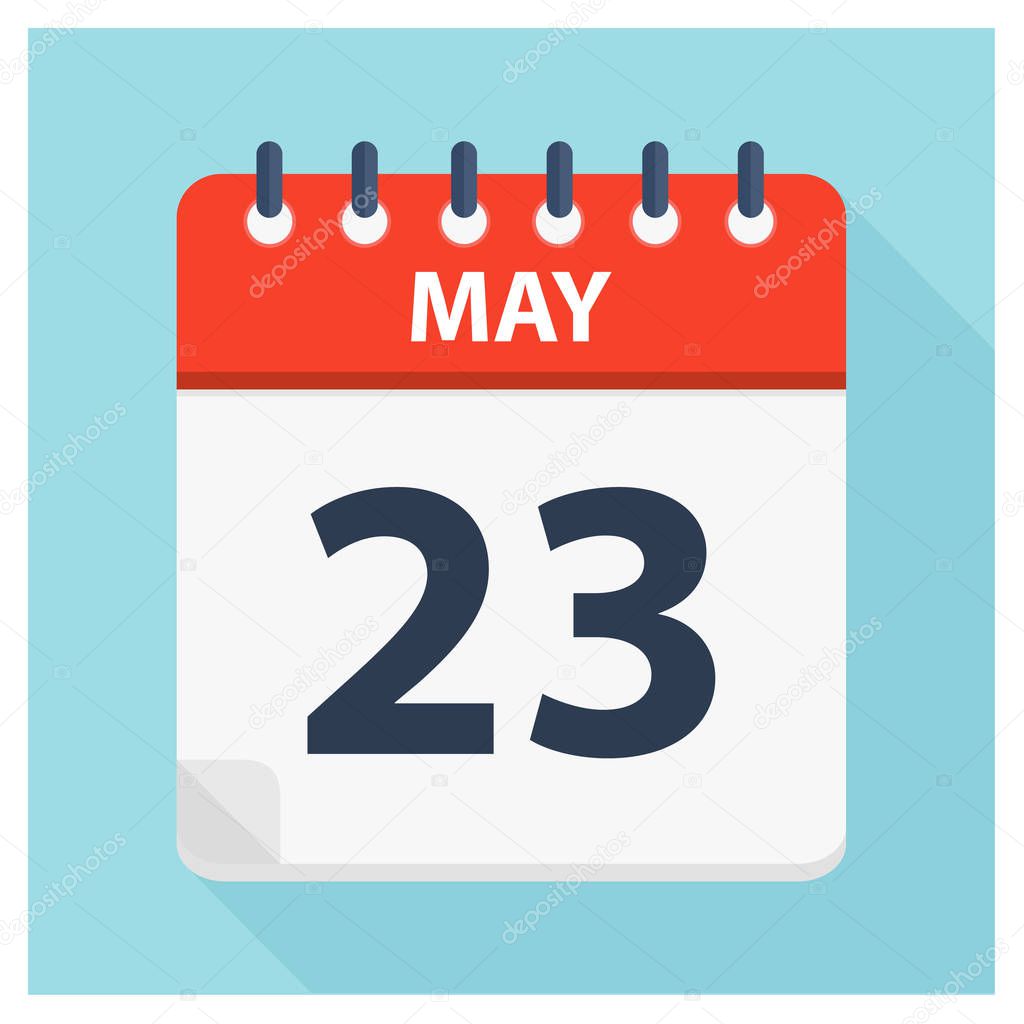 May 23 - Calendar Icon - Calendar design template