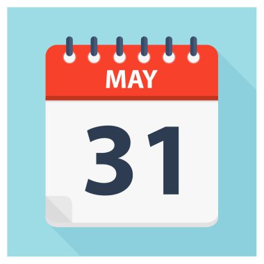 31 Mayıs - takvim simgesini - takvim tasarım şablonu