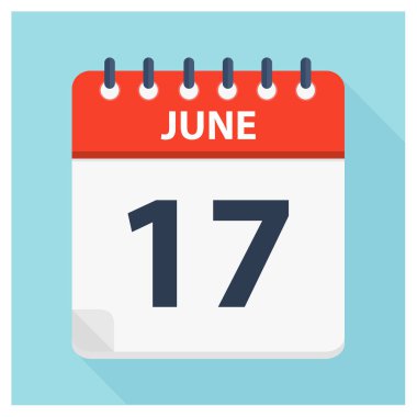 17 Haziran - takvim simgesini - takvim tasarım şablonu