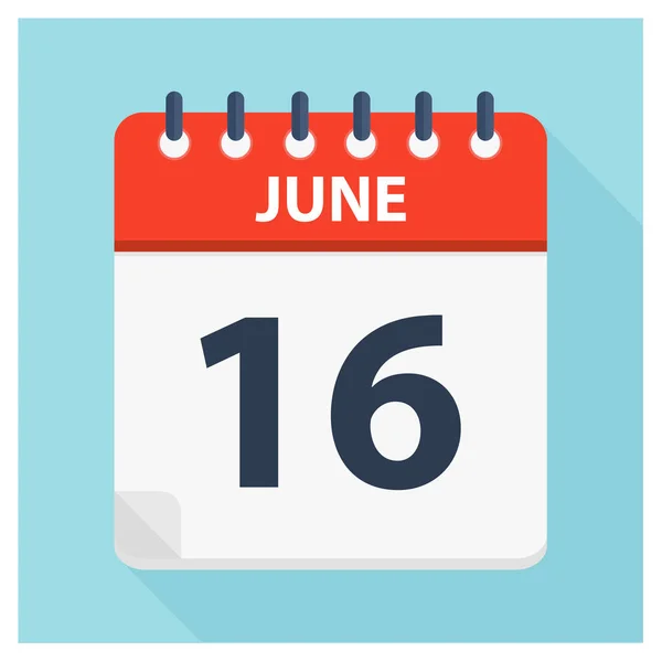 June 16 - Calendar Icon - Calendar design template