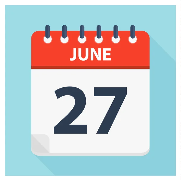 June 27 - Calendar Icon - Calendar design template