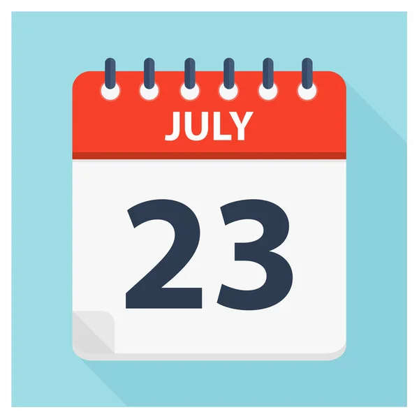 July 23 - Calendar Icon - Calendar design template