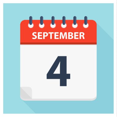 4 Eylül-takvim simge-takvim tasarım şablonu