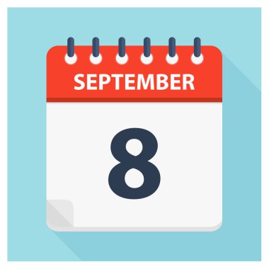 8 Eylül-takvim simge-takvim tasarım şablonu