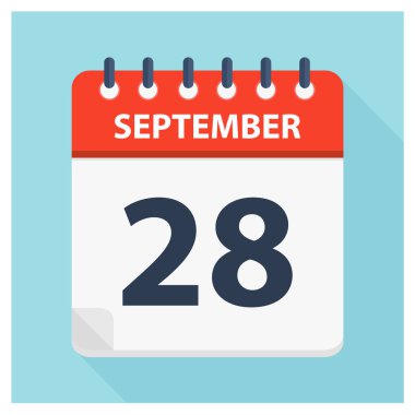 28 Eylül-takvim simgesi-takvim tasarım şablonu