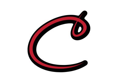 C harfi işareti tasarım şablonu öğesi