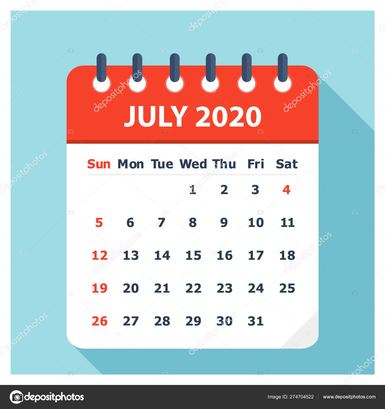 July Calendar Icon Calendar Design Template Vector Image By C Livenart Vector Stock July Calendar Icon Calendar Design Template Vector Image By C Livenart Vector Stock