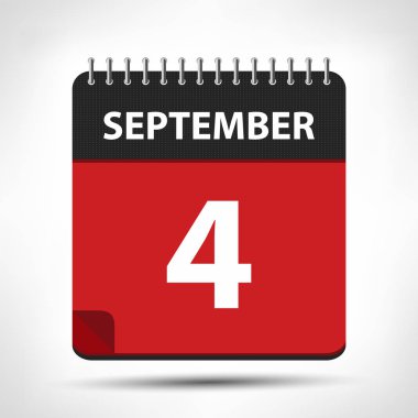 4 Eylül-takvim simge-takvim tasarım şablonu