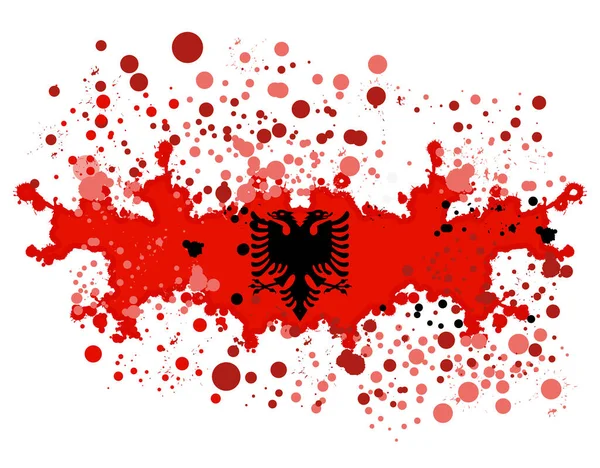 Abstracto Acuarela Salpica Bandera Albania Plantilla Para Fondo Nacional Vacaciones — Archivo Imágenes Vectoriales