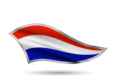 Hollanda 'nın Dinamik Dalgalı Bayrağı. Cap-band stilize edildi.