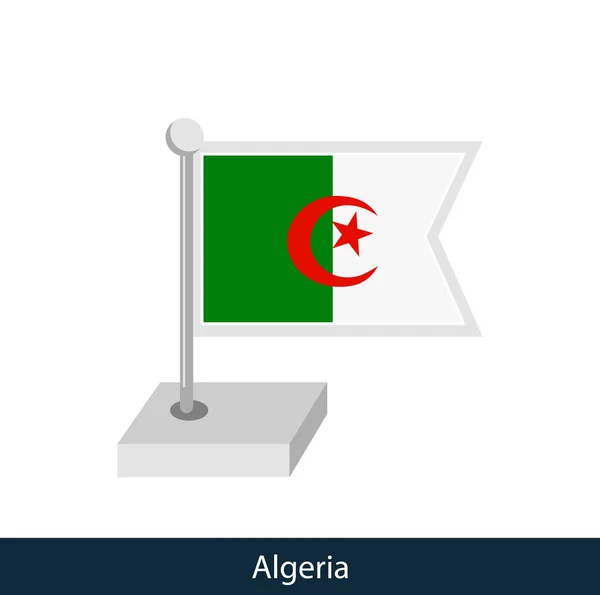 Drapeau Table Algérie Style Plat Vecteur — Image vectorielle