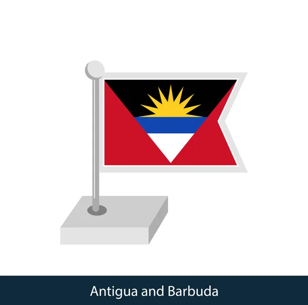 Bandeira Mesa Antígua Barbuda Estilo Plano Vetor —  Vetores de Stock