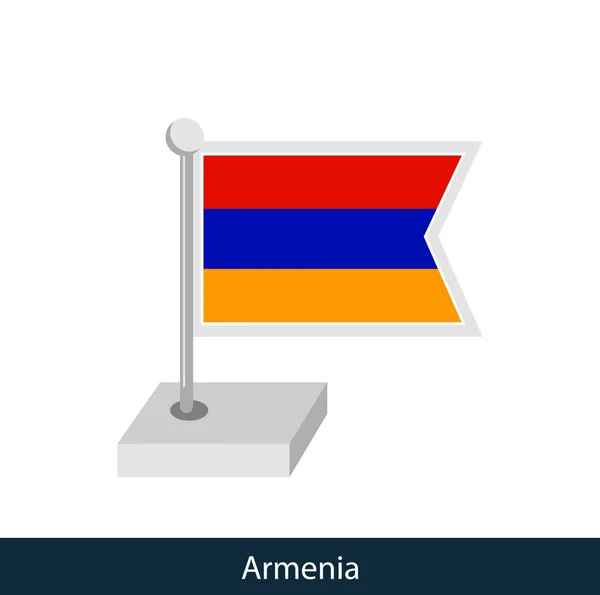 Armeniens Bordsflagga Platt Stil Vektor — Stock vektor