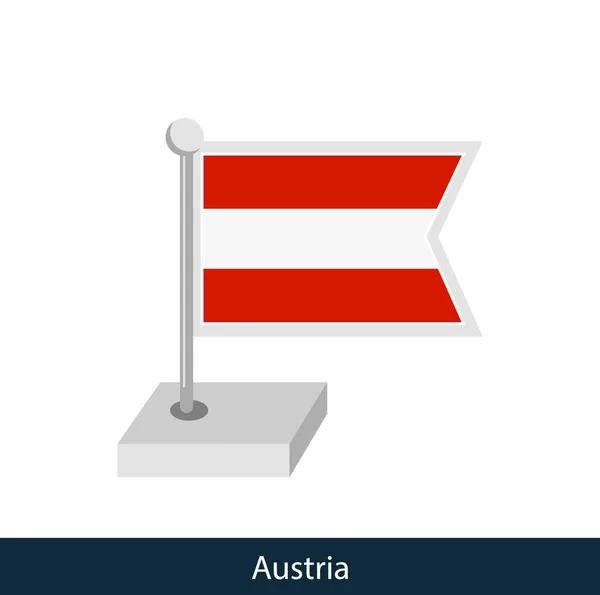 Österrikes Bordsflagga Platt Stil Vektor — Stock vektor