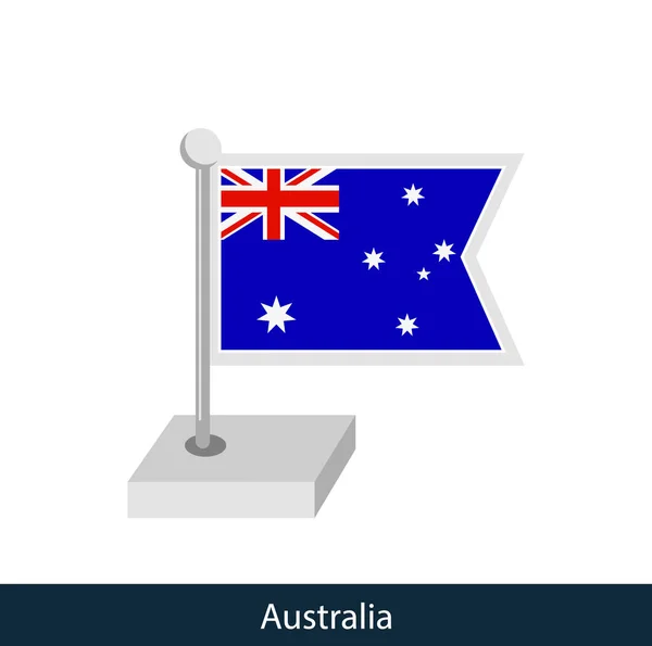 Australie Drapeau Table Style Plat Vecteur — Image vectorielle